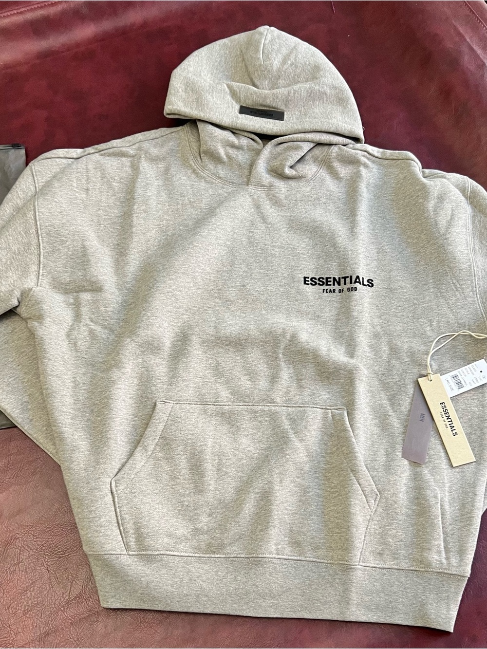 ESSENTIALS Men's Light Oatmeal  Hoodie Sweatshirt